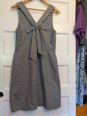 Simple Grey Dress Hides Cute Big Bow In Back!